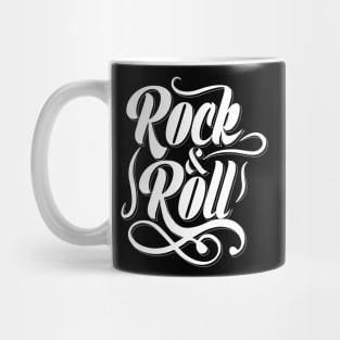 Rock and roll text vintage typography Mug